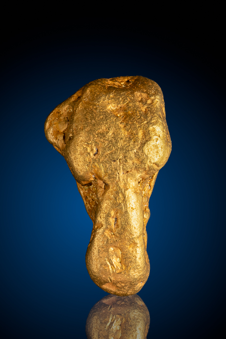 (image for) Rare Tapered Shiny American River Natural Gold Nugget - 16.55 grams